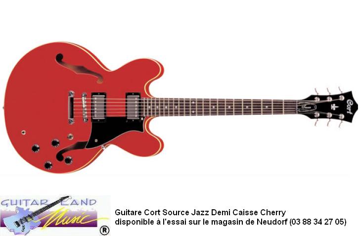 Guitare Cort Source Jazz Demi Caisse Cherry